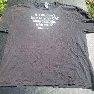 Vintage 90s Mens Comic T-shirt XL (Cat)